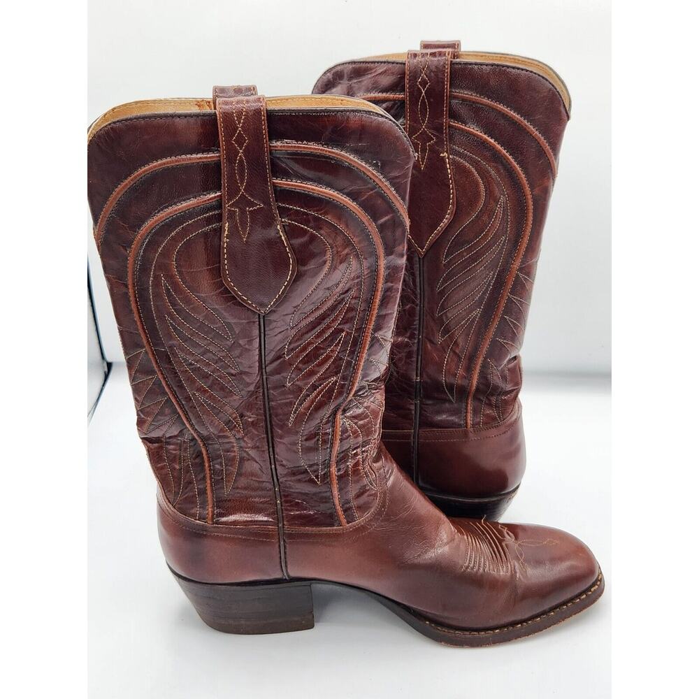 Vintage Dan Post Brown Cowboy Western Boots 6683 Mens Sz 9 D - Picture 2 of 15